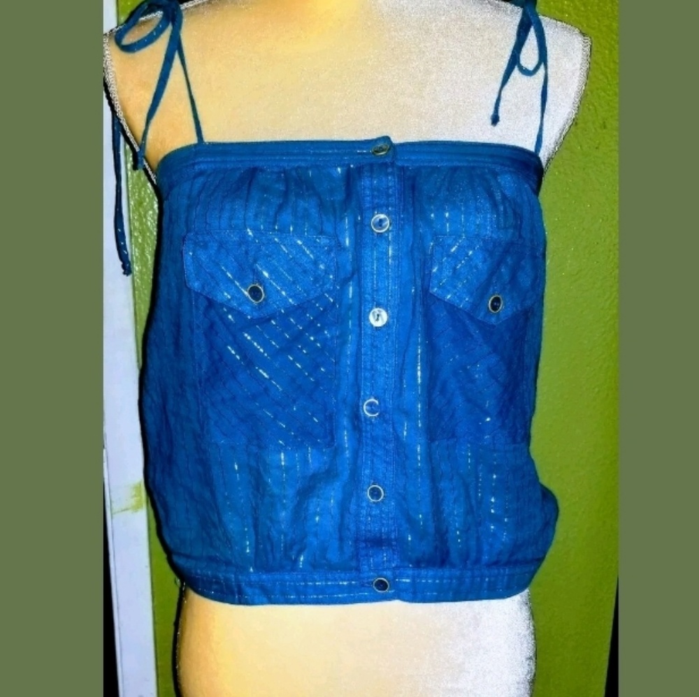 Vintage Betsey Johnson lurex striped Camisole